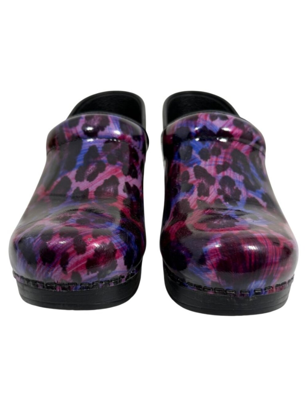 Dansko Women's Professional Clog Leopard Print Patent Leather EUR 38 US 7.5 - 8 - Picture 2 of 7